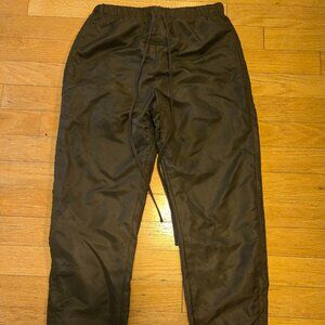 Fear Of God Essentials Pants Mens Medium Green Nylon Lounge Track Baggy Hip Hop